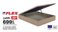 Sommier coffre Royal 140x190 cm