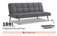 Banquette-lit clic-clac Timaru