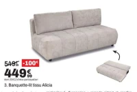Banquette-lit tissu Alicia