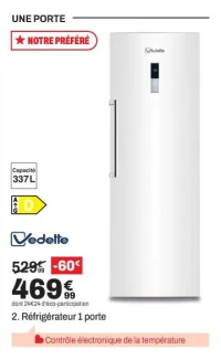 Vedette Réfrigérateur 1 porte VFM335BRDW