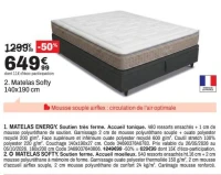 Matelas Softy 140x190 cm Dreamea