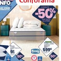 L'ENSEMBLE Matelas + sommier + couette + 2 oreillers Synchro Max 140x190 cm
