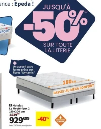 Matelas Le Mystérieux 2 180x200 cm