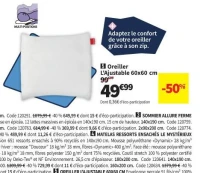 Oreiller L'Ajustable 60x60 cm