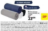 Drap-housse Satina 140x190 cm L'unité