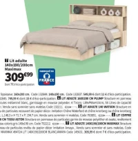 Lit adulte 140x190/200cm Maximax