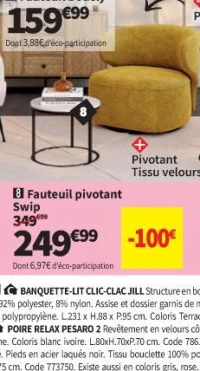 Fauteuil pivotant Swip