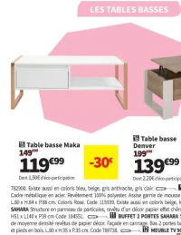 Table basse Maka