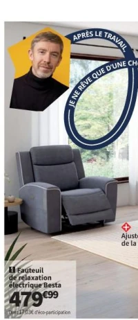 Fauteuil de relaxation électrique Besta
