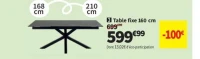 Table fixe 160 cm