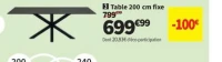 Table 200 cm fixe