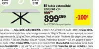 Table extensible 200/240 cm