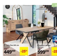 Table fixe 200 cm Dawson