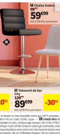Tabouret de bar City