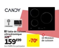 Candy Table de cuisson vitrocéramique CH63CC/4U2