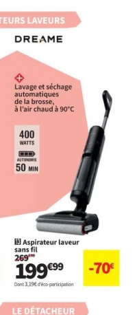 Aspirateur laveur sans fil DREAME H12 PRO FLEXREACH
