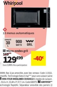 Whirlpool Micro-ondes gril