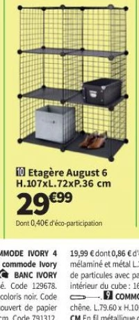 Etagère August 6 H.107xL.72xP.36 cm
