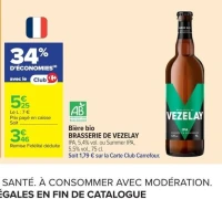 Bière bio BRASSERIE DE VEZELAY