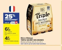 Bière d'Abbaye TRIPLE SECRET DES MOINES