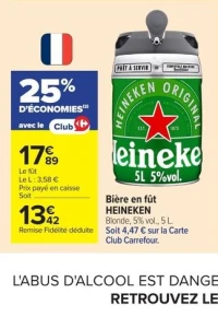 Bière en fût HEINEKEN