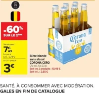 Bière blonde sans alcool CORONA CERO