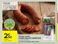 Chorizo courbe FILIÈRE QUALITÉ CARREFOUR