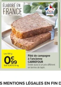 Pâté de campagne à l'ancienne CARREFOUR