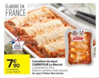 Cannelloni de bœuf CARREFOUR Le Marché