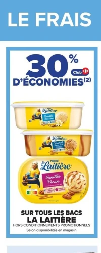 SUR TOUS LES BACS LA LAITIERE