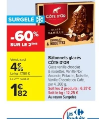 Bâtonnets glacés CÔTE D'OR
