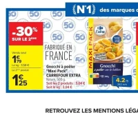 Gnocchi à poêler "Maxi Pack" CARREFOUR EXTRA