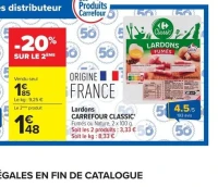 Lardons CARREFOUR CLASSIC' Fumés ou Nature