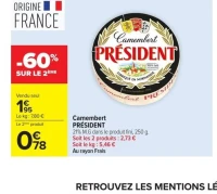 Camembert PRÉSIDENT