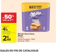 Biscuits Choco Pause Milka