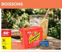 Soda SCHWEPPES Agrumes, Indian Tonic, Citron, Orange Passion, Pomme ou Pamplemousse, 6 x 33 cl.
