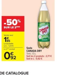 Soda CANADA DRY Tonic, 1,5 L.