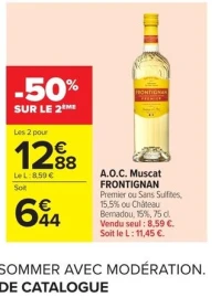 A.O.C. Muscat FRONTIGNAN Premier ou Sans Sulfites