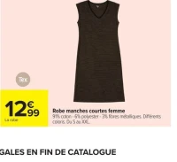 Robe manches courtes femme