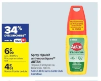Spray répulsif anti-moustiques AUTAN