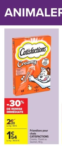 Catisactions Creamy Poulet ou Saumon
