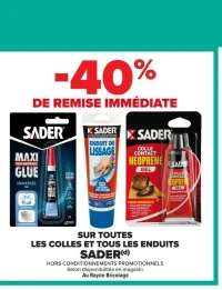 Toutes les colles et tous les enduits Sader