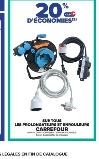 Les prolongateurs et enrouleurs Carrefour