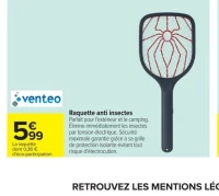 Raquette anti insectes Venteo