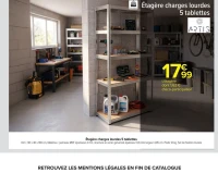 Artis Étagère charges lourdes 5 tablettes
