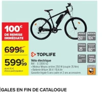 Vélo électrique Toplife E-3300 V2