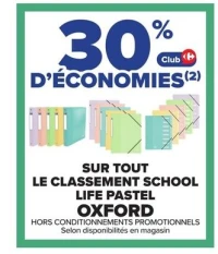 Le classement School Life Pastel Oxford