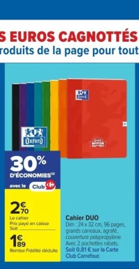 Cahier DUO