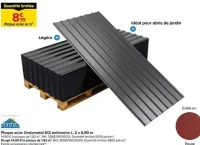 Plaque acier Ondometal S12 anthracite L. 2 x 0,90 m