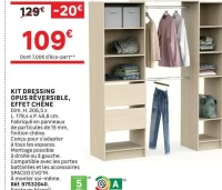 Kit dressing Opus réversible, effet chêne